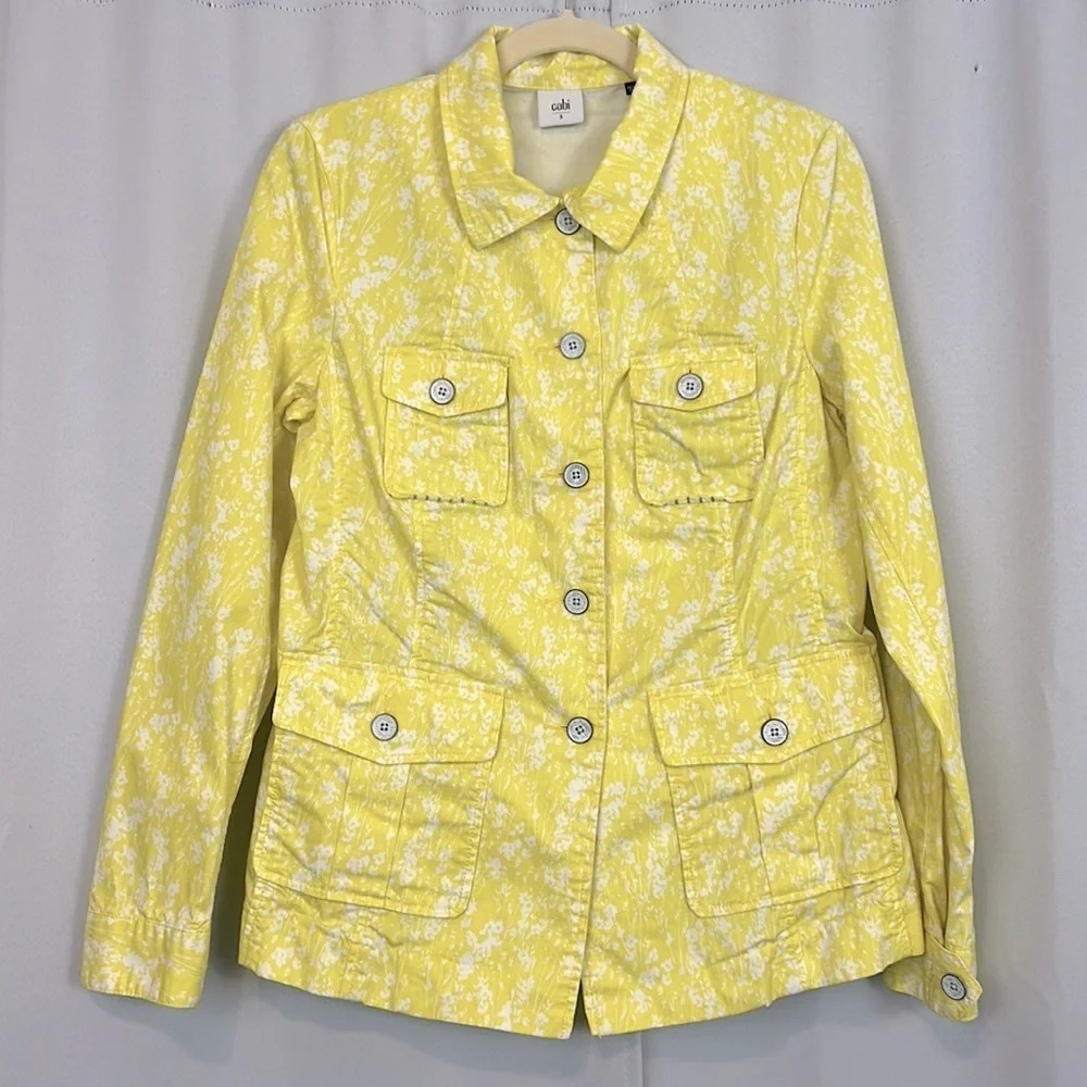 Cabi Women’s Yellow & White Button Up Jacket Size‎ Small
